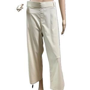 Hollywood Movie Costumes Beige Wide Leg High‎ Waisted Culottes Pants XL Retro